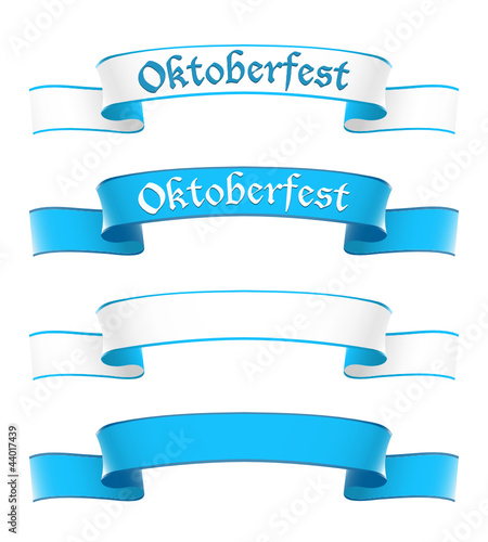 Oktoberfest banners in bavarian colors