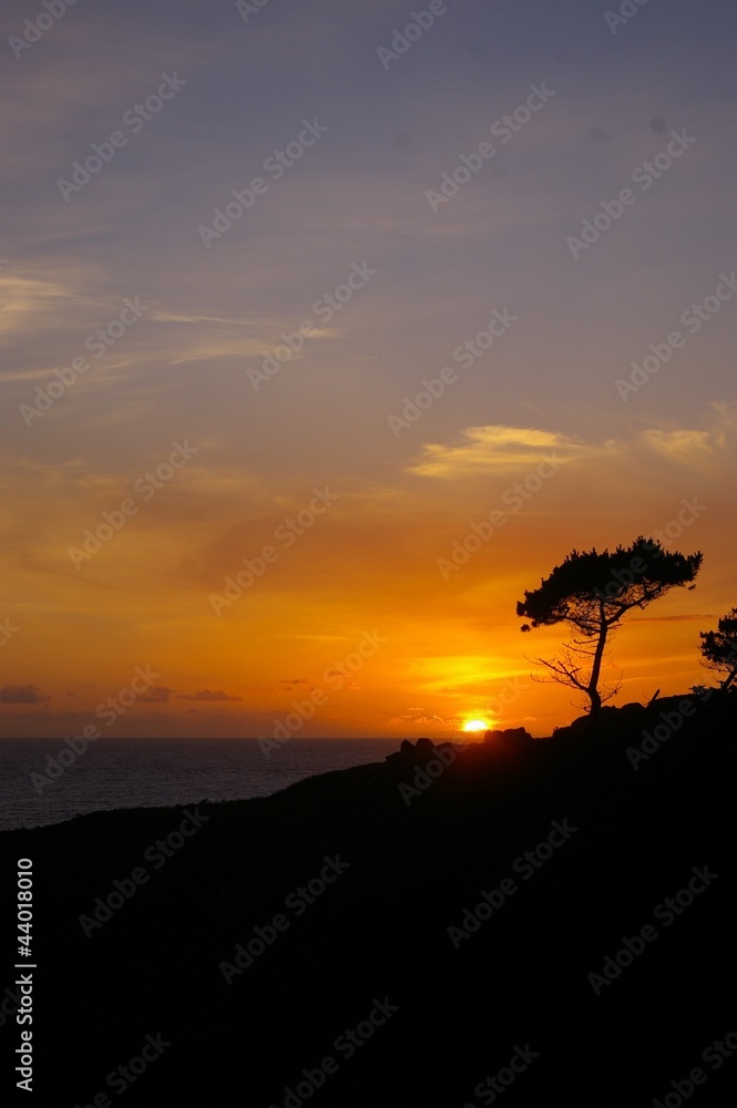 Obraz premium le soleil se couche