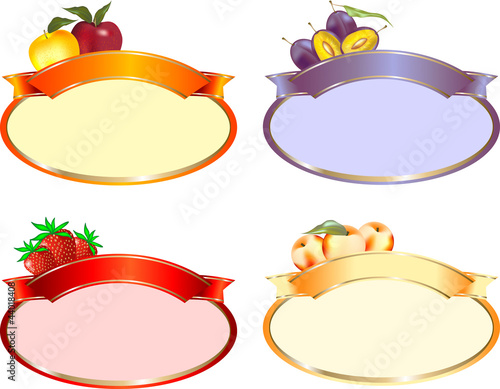 Etichetta ovale confetture varie
