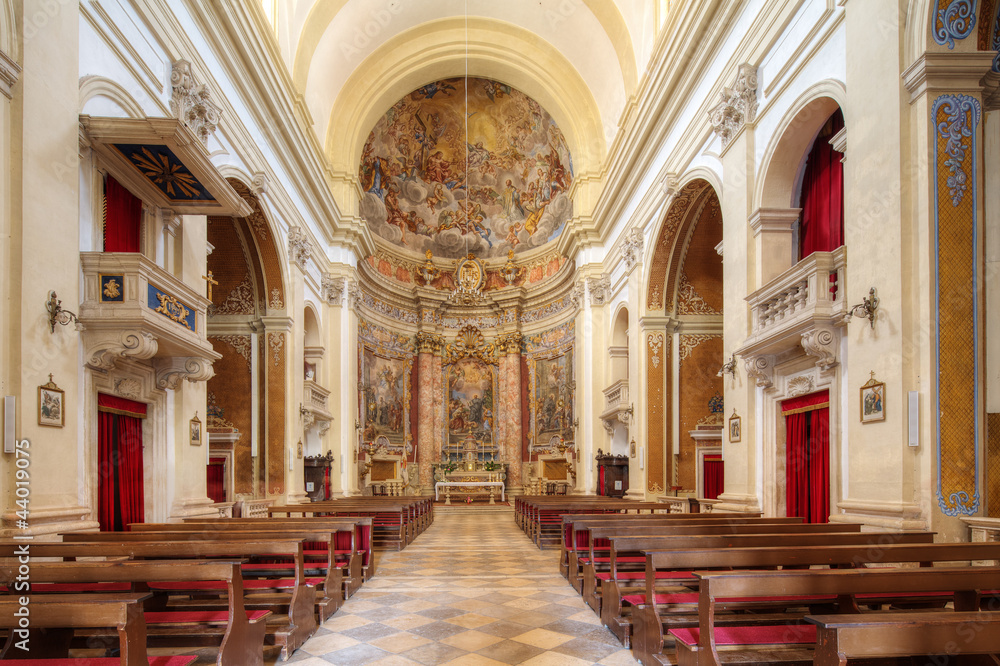 Dubrovnik wnętrze kościoła sv Ignacije - obrazy, fototapety, plakaty 