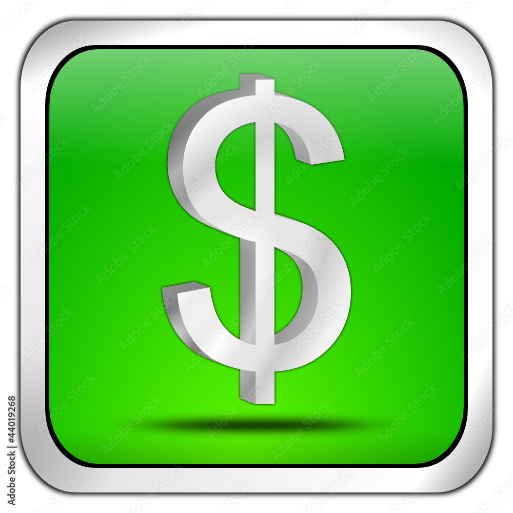 Button mit Dollar Symbol
