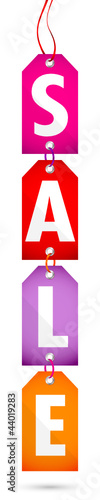 4 Hangtags Pink/Red/Purple/Orange Among Each Other "SALE"