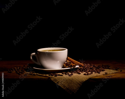 dark still-life with coffee