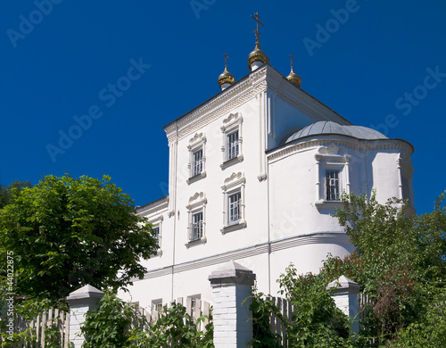 white stone church