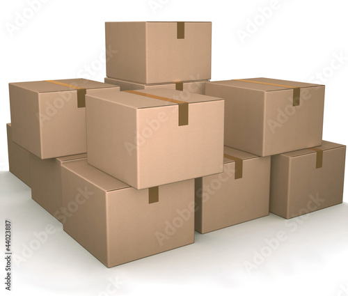 Group of cardboard boxes. © Grigoriy Lukyanov