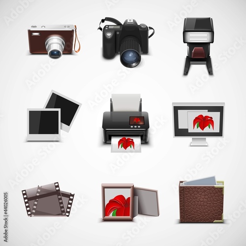photo equipment vector icon