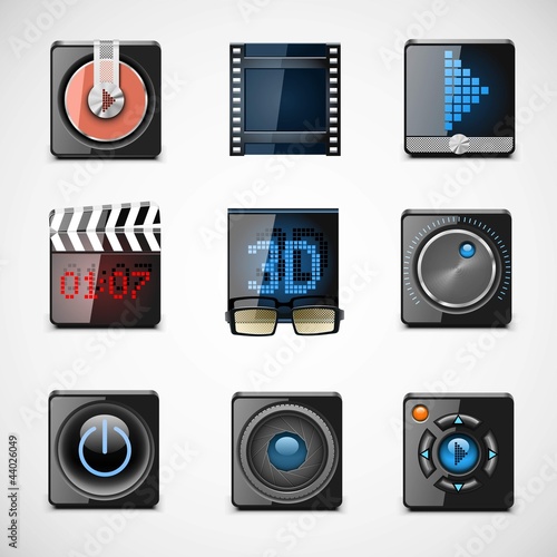 video vector icons
