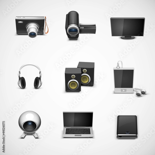electronics vector icon set