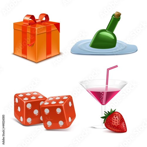 web gifts vector icon set