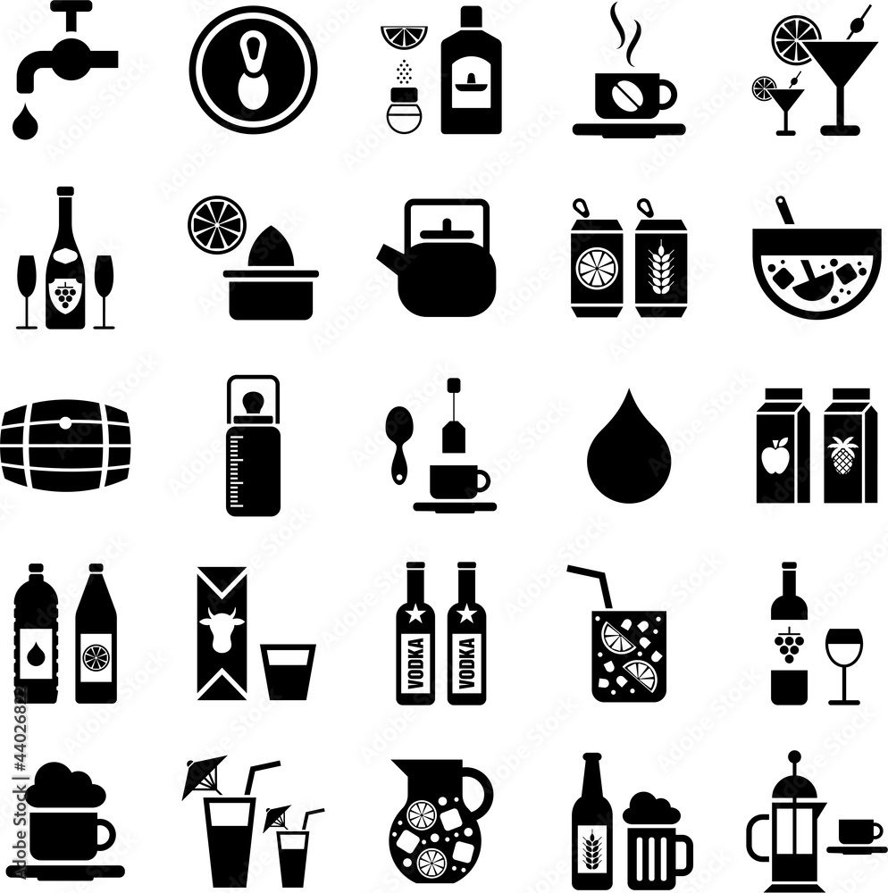 Beverages icons