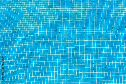 Turquoise blue swimming pool mosaic