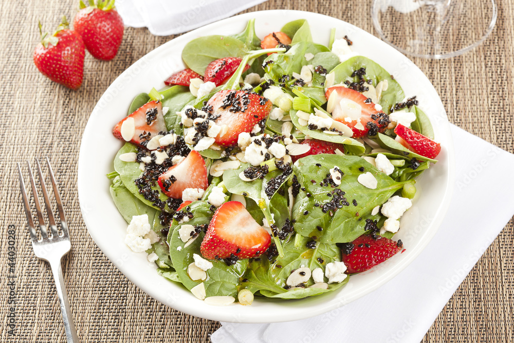 Fresh Homemade Strawberry Spinach Salad Fresh Homemade Strawberry Spinach Salad