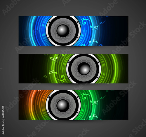 abstract Speakers colorful header vector illustration