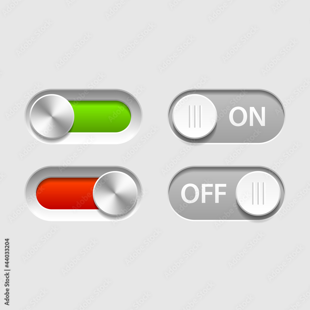 On/Off sliders On/Off sliders