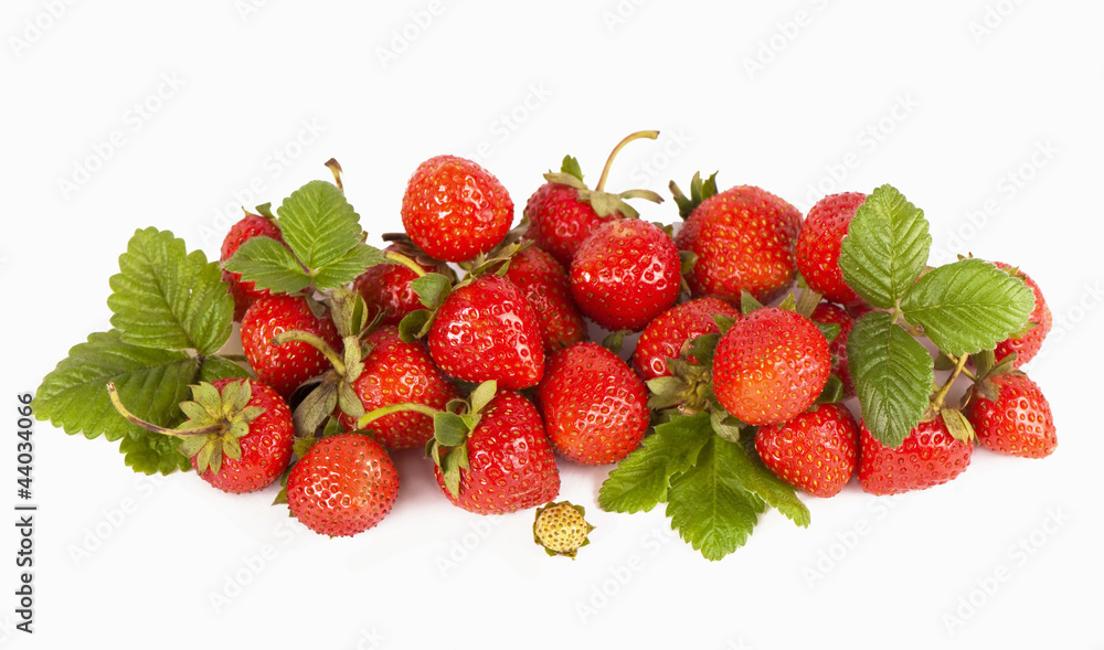Beautiful strawberries isolated on white Beautiful strawberries isolated on white