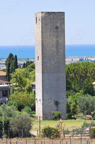 Medieval tower. Tarquinia. Lazio. Italy.