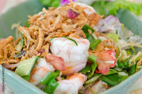 shrimp salad in thai style