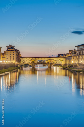 The Ponte Vecchio (Old Bridge) in Florence, Italy.