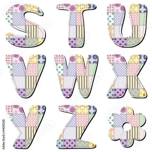 patchwork scrapbook alphabet part 3