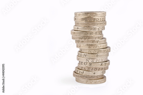 Gold Pound Coin Stack