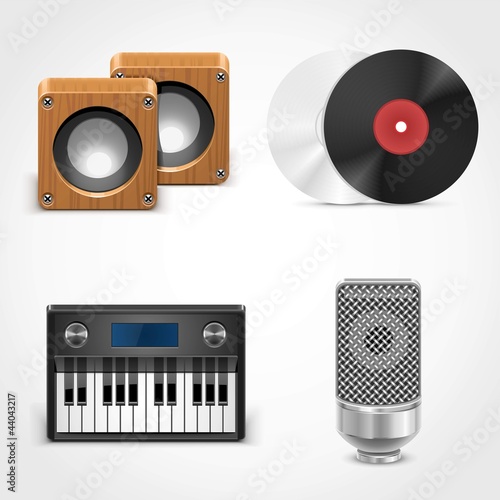 sound equipment vector icons