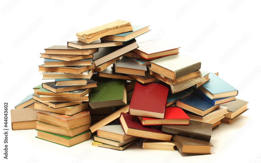 Obraz premium old books isolated on white