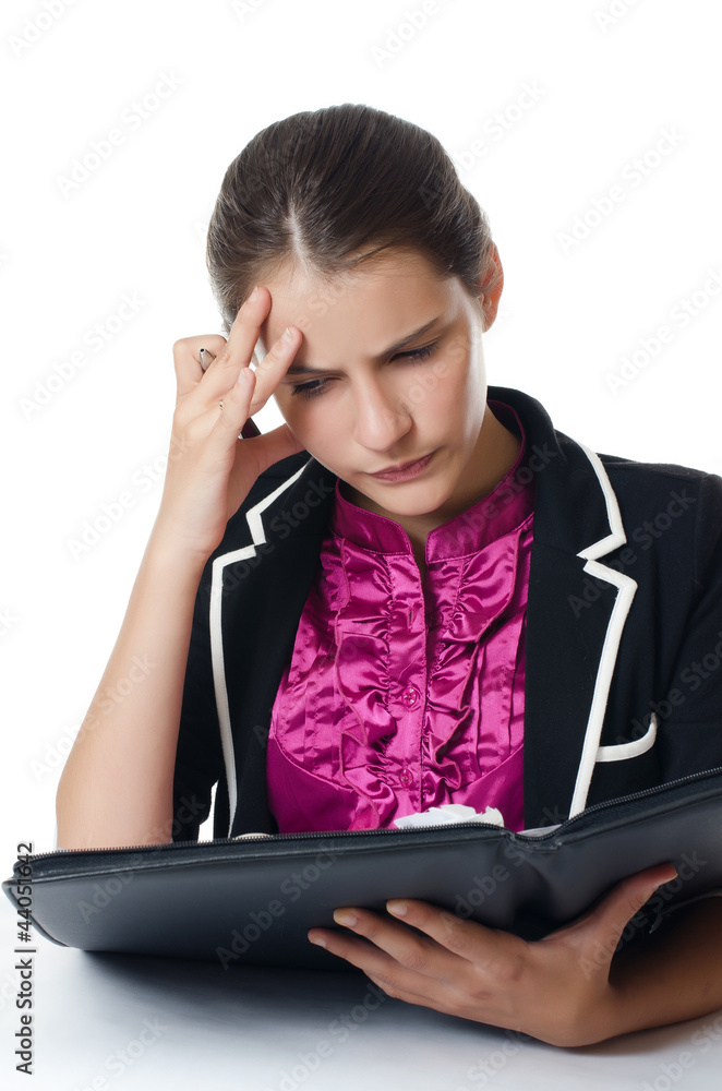 Portrait of the young beautiful businesswoman Portrait of the young beautiful businesswoman