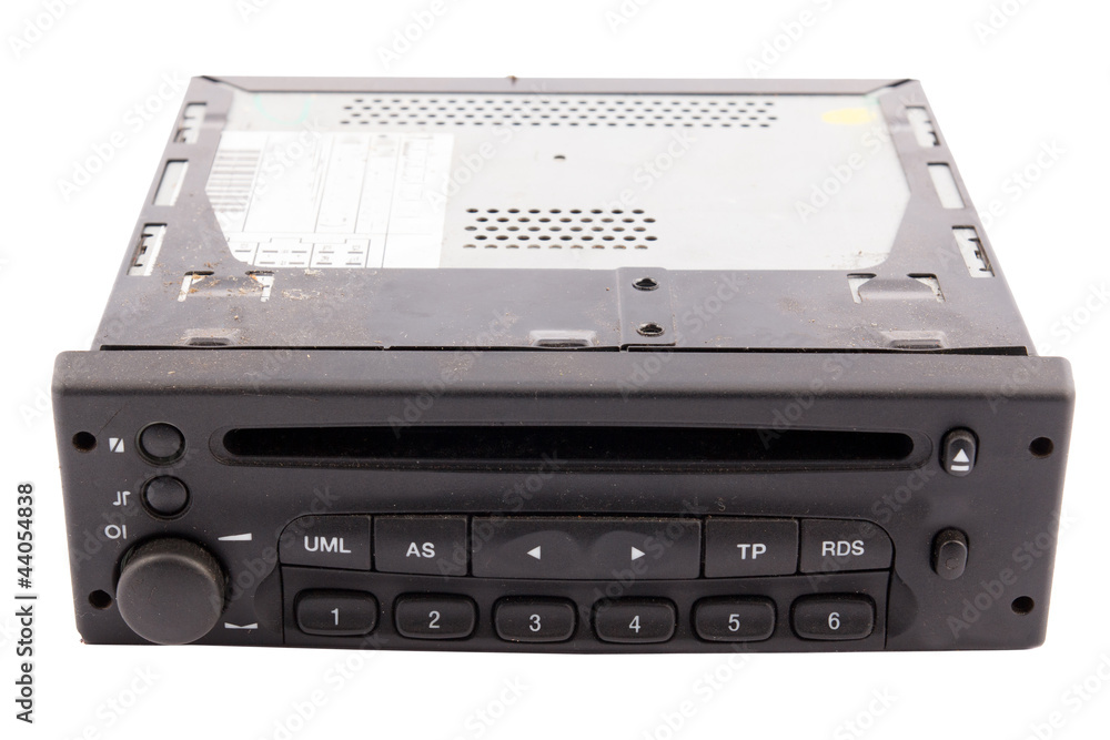 Obraz premium old car radio CD