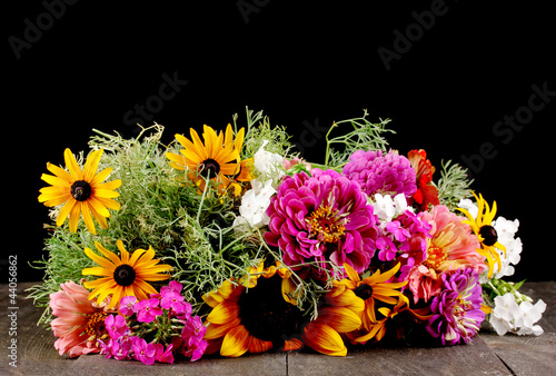 Beautiful bouquet of bright flowers