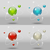 Set of atomic icons