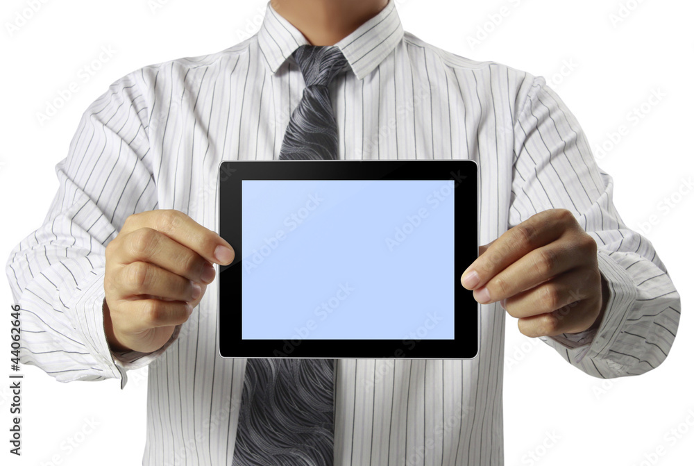 touch- tablet in hand touch- tablet in hand