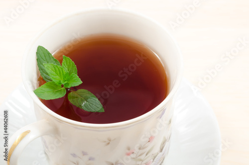 紅茶とミントの葉