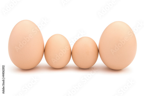 4 eggs with clipping path