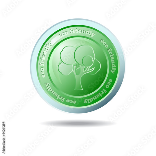 Ecology vector icon in green color