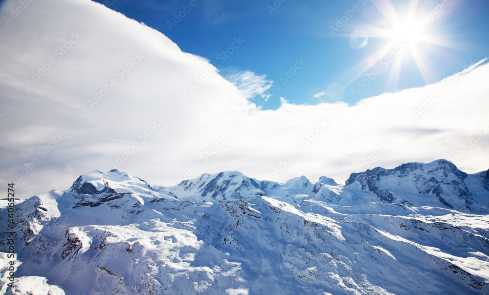 Swiss winter landscape