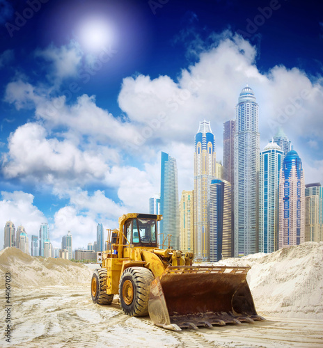 Canvas Print Construction tractor in Dubai, United Arab Emirates.