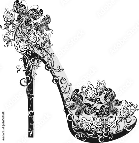 Flowers high heel