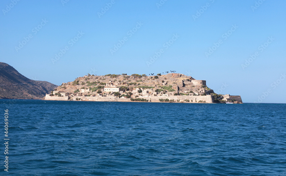 Spinalonga island, a Venetian fortress and leper colony(Crete, G
