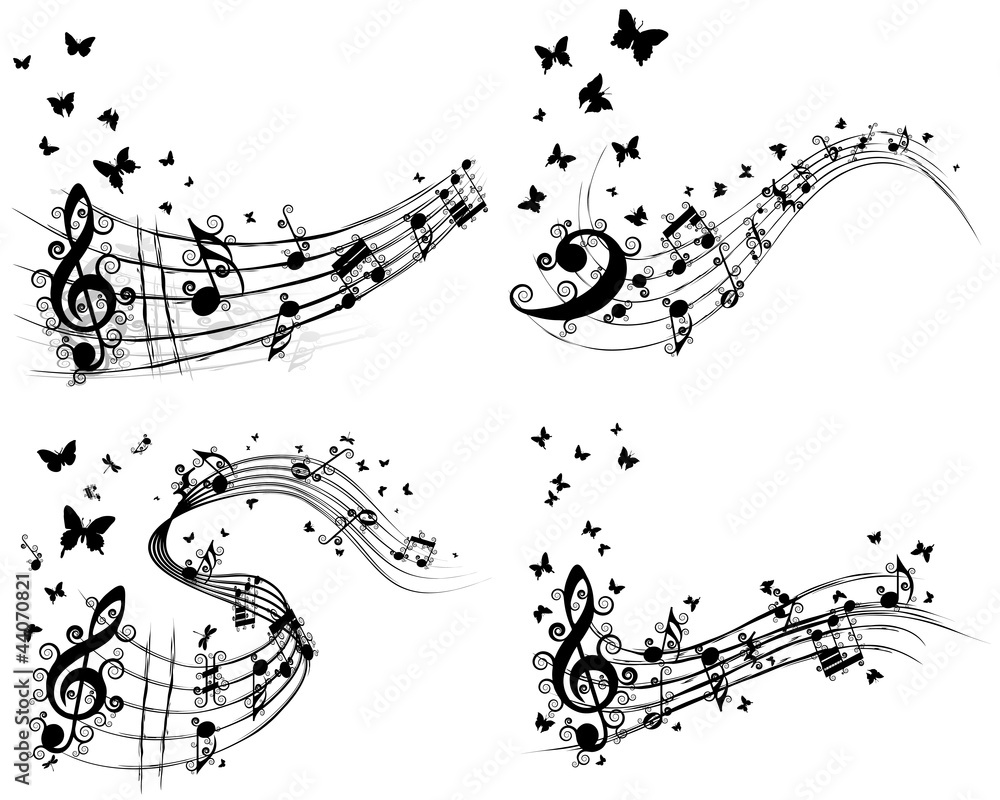 Naklejka premium Set of musical background