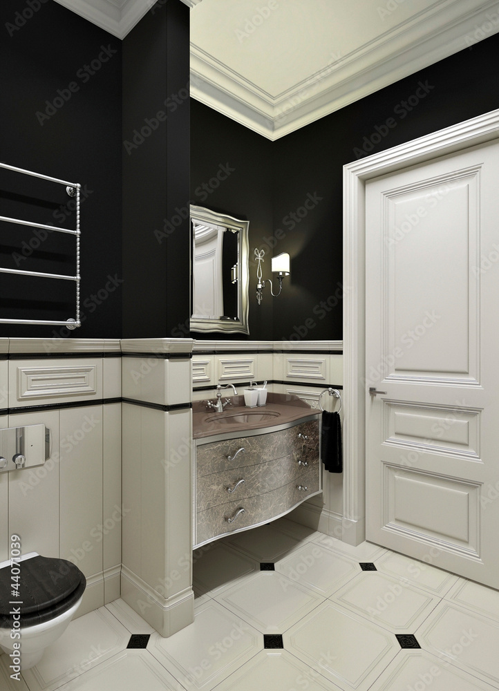 Fototapeta premium black bathroom