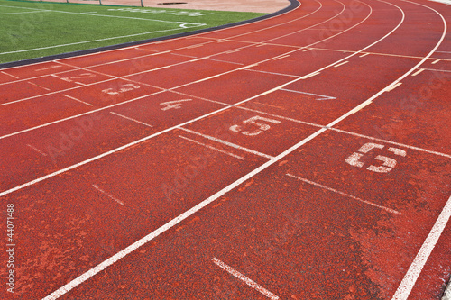 Running track in abstract view