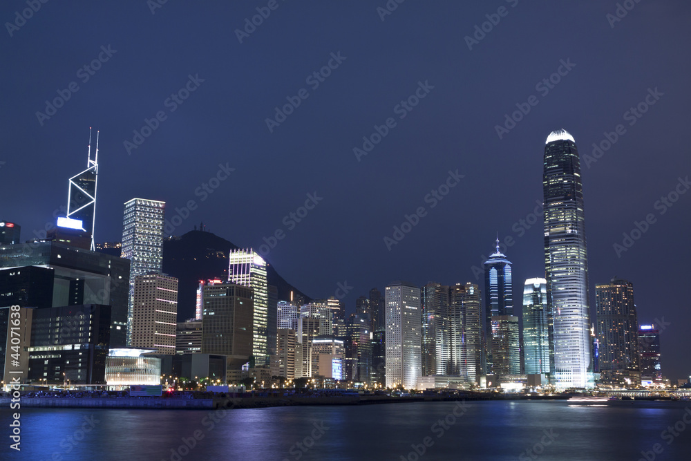 Hong Kong skyline at night