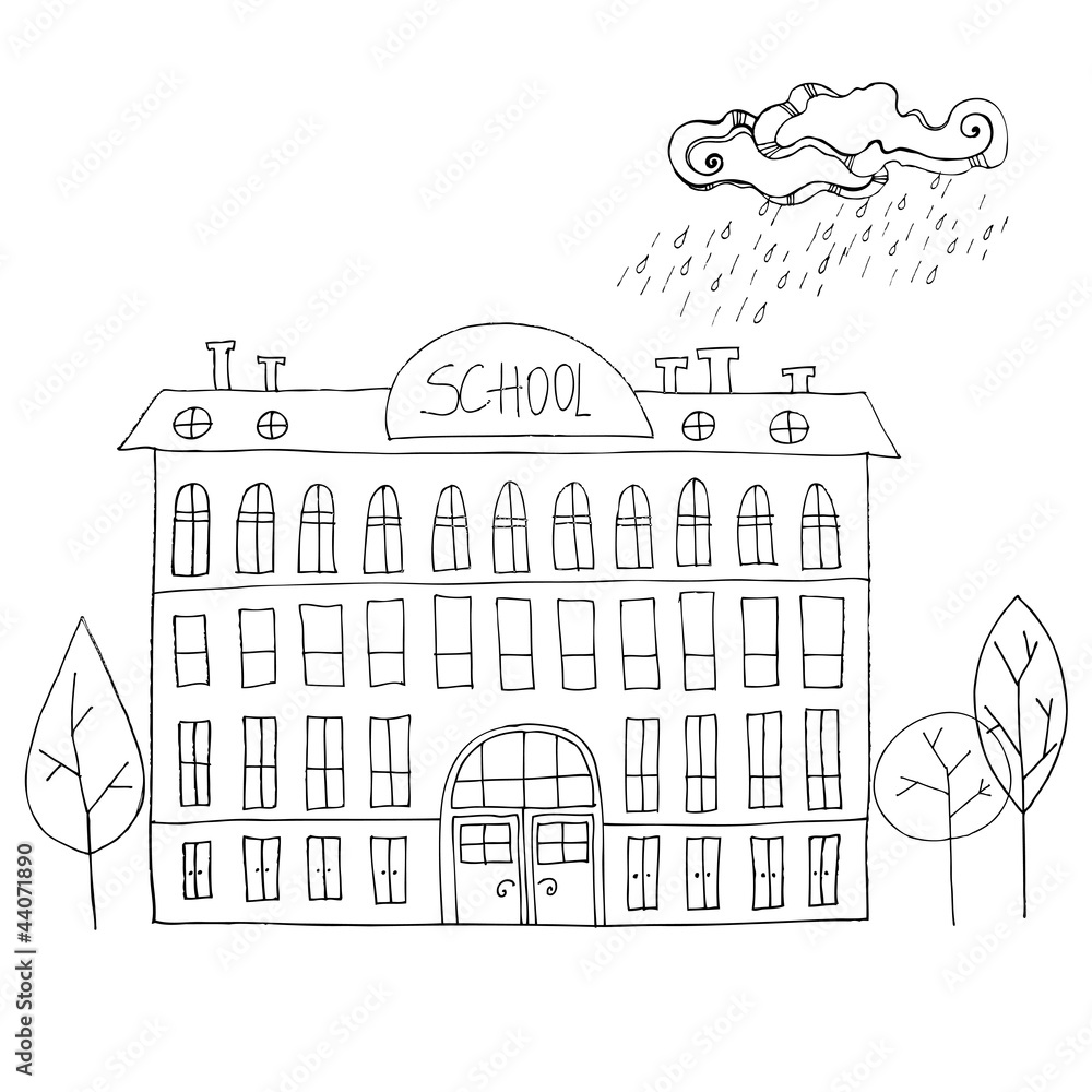 illustrated School building
