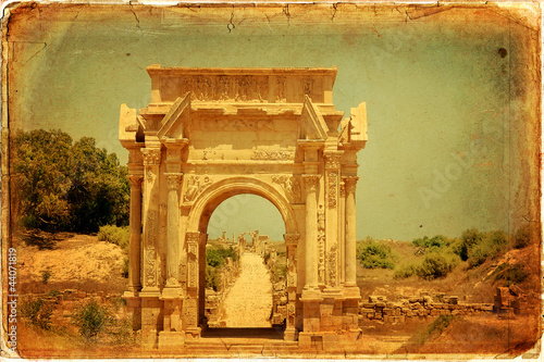 Arco di Settimio Severo (III sec. d.C.), Leptis Magna, Libia