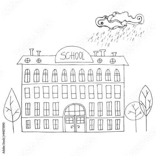 illustrated School building