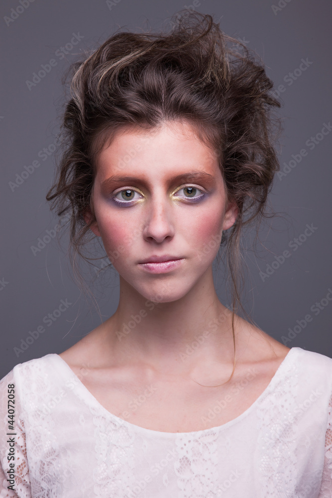 young and pretty girl. Studio shot.