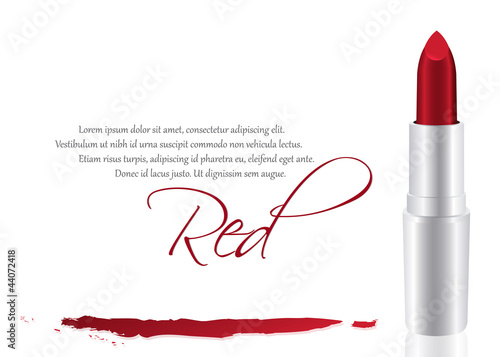 Vector red lipstick