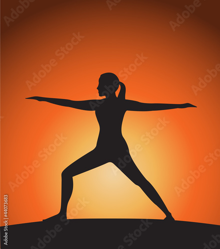Vector_ Woman in warrior pose