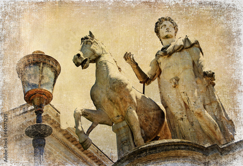 Roman landmarks series - retro  picture photo