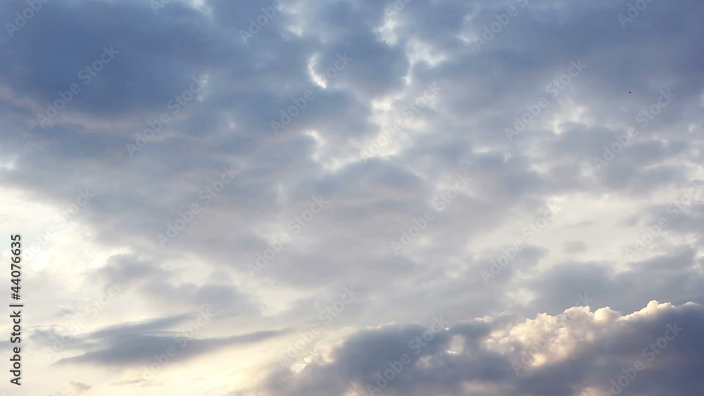 White clouds on blue sky, timelapse White clouds on blue sky, timelapse